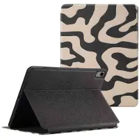 Selencia Coque tablette Vivid Apple iPad Air 11 pouces (2026) M4 / (2025) M3 / (2024) M2 / Air 5 (2022) / Air 4 (2020) - Art Wave Black