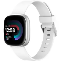 IMoshion Bracelet silicone pour Fitbit Versa / Versa 2 / Versa Lite - Taille S - Blanc