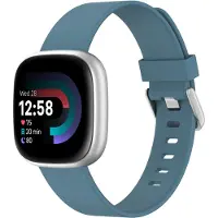 IMoshion Bracelet silicone pour Fitbit Versa / Versa 2 / Versa Lite - Taille S - Bleu & Gris