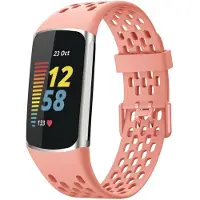 IMoshion Bracelet sport en silicone avec boucle Fitbit Charge 5 / 6 - Peach