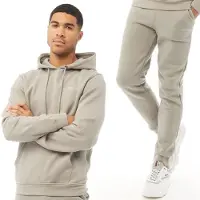 Crosshatch Ensemble sweat-shirt et jogging Chelmere Homme Gris foncé