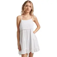 Superdry Vintage Mini Beach Cami Sleeveless Dress Blanc 2XS Femme