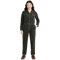 Dockers Long Sleeve Jumpsuit Vert M Femme
