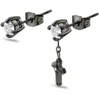 Police Peage0036502 Earrings Argenté Homme