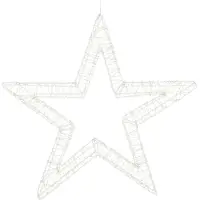 Luca Lighting Pendentif étoile avec éclairage LED blanc chaud - Ø56 cm - Métal - Blanc