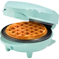Bestron Gaufrier - AMW500M - 550W - Mini gaufre - Revêtement antiadhésif - Bleu - Garantie 5 ans