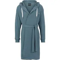 BOSS Peignoir bleu à capuche avec manches logotées
