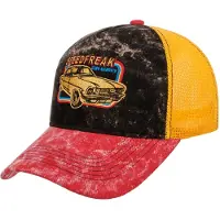 King Kerosin Casquette Rockabilly de King Kerosin - Speedfreak - Casquette Vintage - pour Unisexe - noir/rouge - Taille Standard