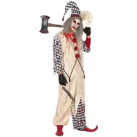 Atosa Bloody Arlequin Costume Beige 2XL Enfants