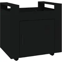 vidaXL Chariot de bureau Noir 60x45x60 cm Bois d'ingénierie