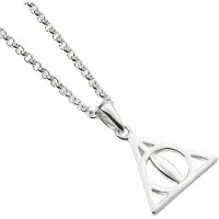 GED Harry Potter Sterling Silver Deathly Hallows Necklace, (Argent Sterling)