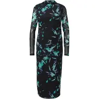 Comma Robe jade / violet foncé / noir