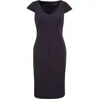 Comma Robe fourreau bleu marine
