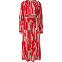 Comma Robe beige / rouge