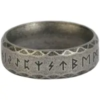 EtNox Bague de - Runes - pour Unisexe - couleur argent - Taille 62