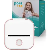 Pora&co Mini imprimante photo thermique pour smartphone, rose