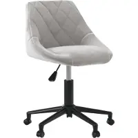 vidaXL Chaise de bureau Pivotante Gris clair Velours