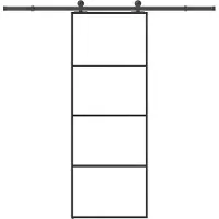 vidaXL Porte coulissante avec ferrure 76x205 cm Verre ESG & aluminium
