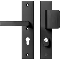 Axa Safety Teig (Edge Plus) Schwarz schwer: Duerhocker (Modell D-Duwer/Block) PC72 mit Kernschutzsch (Garniture de porte, Poignée de porte)