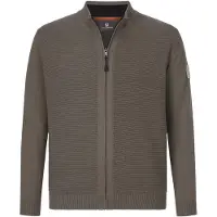 Jan Vanderstorm Comfort Fit Cardigan marron, Unicolore