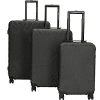 Enrico Benetti Ensemble de trolley 3 places Louisville, Valise, Noir