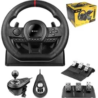 Tracer Volant de jeux - - Ensemble volant avec pédales - Compatible PS3 PS4 Xbox - 270 rotation - USB