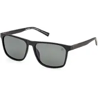 Timberland Lunettes de soleil TB9312, couleur noire mate, modèle pour hommes, dimensions 59/15/145