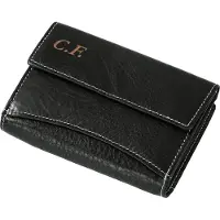 Impex Portefeuille moyen en cuir de vache pour femme - noir
