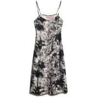 Superdry Robe d’été gris / noir / blanc cassé