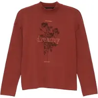 s.Oliver T-Shirt orange clair / rouge rouille / noir