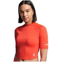 Superdry Run 3/4 Tight Crop Short Sleeve T-shirt Orange S Femme