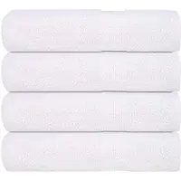 vidaXL Essuie-mains 4 pcs blanc 50x100 cm 360 g/m² 100% coton