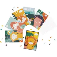 Janod Jouets éducatifs mosaïque en bois - ensemble de mosaïques colorées pour enfants
