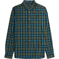 Fred perry Chemise bleu chiné / vert / noir