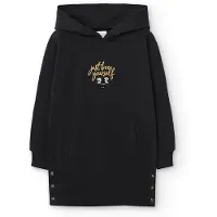 Boboli Fleece Flame Long Sleeve Dress Noir 7 Years Fille