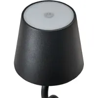 Beliani Lampe à poser sans fil Led Vouga avec variateur Métal Noir Lumarko