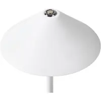Beliani Lampe de table blanche en métal aluminium fer Style moderne Intérieur Extérieur Interrupteur tactile Câble USB Sans fil