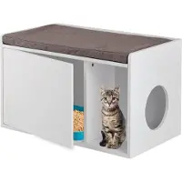 Relaxdays Armoire-chat (Bac à litière fermé)