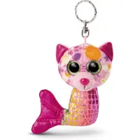 Nici Glubschis chat sirène Aqua-Marie, porte-clés, porte-clés, peluche, rose, 11 cm, 46821