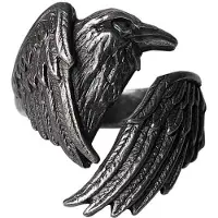 Alchemy Gothic Bague Gothic de - Made of the Night Ring - pour Femme - noir - Taille S-M