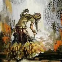 Safaary Peinture arabe Danseuse orientale du ventre