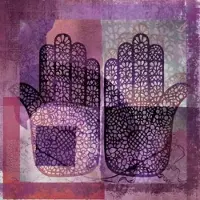 Safaary Peinture orientale Mehndi mains Dai Violet