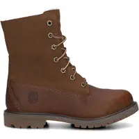 Timberland pour femme. TB18328R2421 Bottines en cuir avec tige roulée et doublure chaude de couleur marron (42 W), Plat, Lacets, Casuel