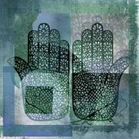 Safaary Peinture orientale Mehndi mains Dai Turquoise