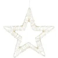 Luca Lighting Pendentif étoile avec éclairage LED blanc chaud - Ø36 cm - Métal - Blanc