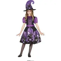 Guirca Witch Girl Costume Violet 3-4 Years