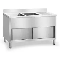 Expondo Plonge inox professionnelle - 140 x 60 cm RCHS-1400WS