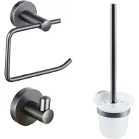 FortiFura Calvi ensemble WC 3 pièces Brossé Gunmetal PVD SW721175 SW721173 SW721176