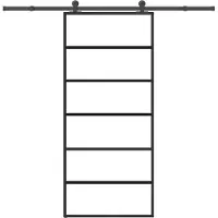 vidaXL Porte coulissante avec ferrure 90x205 cm verre ESG & aluminium