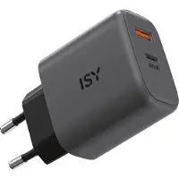 ISY Adaptateur Secteur Gan Usb-a/usb-c 65 W Gris (iwc 4065-gr)